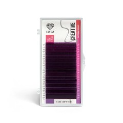 Ресницы омбре фиолетовые LOVELY Creative - 16 линий - MIX D 0.10 8-15мм