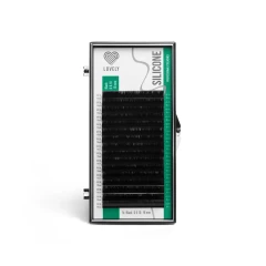 Ресницы чёрные Lovely серия "Silicone" - 16 линий D 0.10 12мм