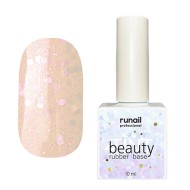 Каучуковая цветная база beautyTINT (glitter mix), 10 мл №6771, ruNail