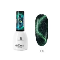 Гель-лак TNL Illusia 10D, кошачий глаз №06 - зеленый фиолетовый, 7 мл
