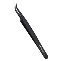 Пинцет Мини-L изогнутый 90° Enigma (Black) с ручной заточкой extra-sharp