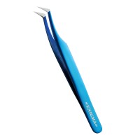 Пинцет L Enigma (Blue metallic) с ручной заточкой extra-sharp