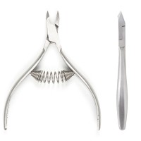 Кусачки маник. для кожи со спир. пружиной; матовые; ручная заточка, Zinger zp-PT-09(5)-M SPIR