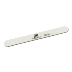 Пилка для ногтей тонкая 100/180 улучшенное качество (белая) в индив. упаковке (пласт. основа) TNL