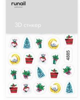 Стикер с 3D-эффектом №4885 ruNail