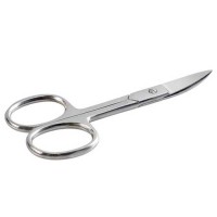 Ножницы маникюрные, Zinger, для ногтей (закругленные;серебряные) (aia-1)