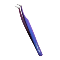 Пинцет L Enigma (Purple metallic) с ручной заточкой extra-sharp