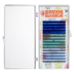Цветные ресницы Lash&amp;Go (микс) 0,10/C/8-12 mm «Blueberry» 15 линий