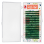 Цветные ресницы Lash&Go микс 0,10/C/7-14 mm "Зеленый" (16 линий)