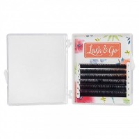 Омбре ресницы Lash&amp;Go микс 0,07/D/8-13 mm "Пепельный" (6 линий)
