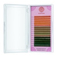 Цветные ресницы Enigma микс 0,10/D/8-12 mm "Deep forest" (15 линий)