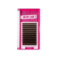 Ресницы темно-коричневые OH! MY LASH в пучках YY-U - 12 линий - MIX D 0.07 8-15мм