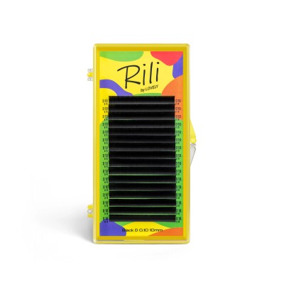 Ресницы чёрные Rili - 16 линий B 0.10 10мм